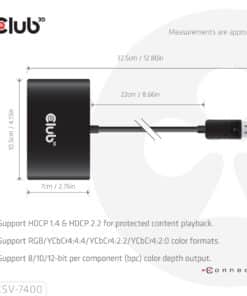 CLUB3D Quad DisplayPort Hub – 4 x 4K Resolution @ 30Hz, MST Support - Afbeelding 3