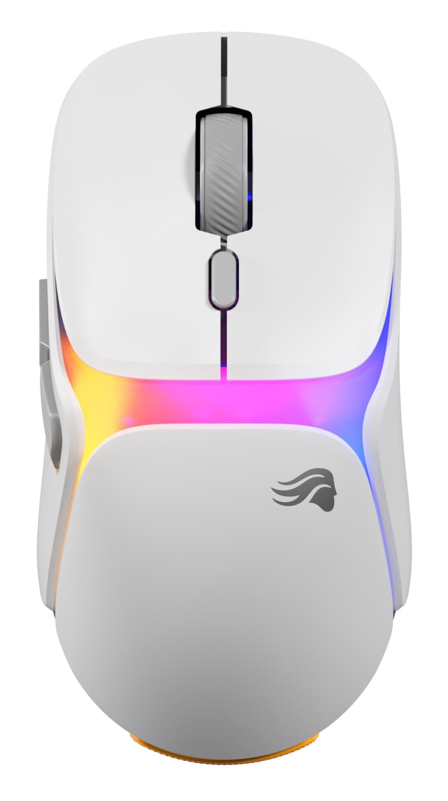 Glorious Gaming - draadloze gamingmuis Model O3 - Uitwisselbaar InfinitePlay-batterijsysteem, 8k polling, 130M click optische schakelaars, licht gewicht van 66 g, 30K DPI optische sensor, RGB - Wit