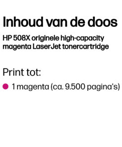 HP 508X originele high-capacity magenta LaserJet tonercartridge - Afbeelding 2