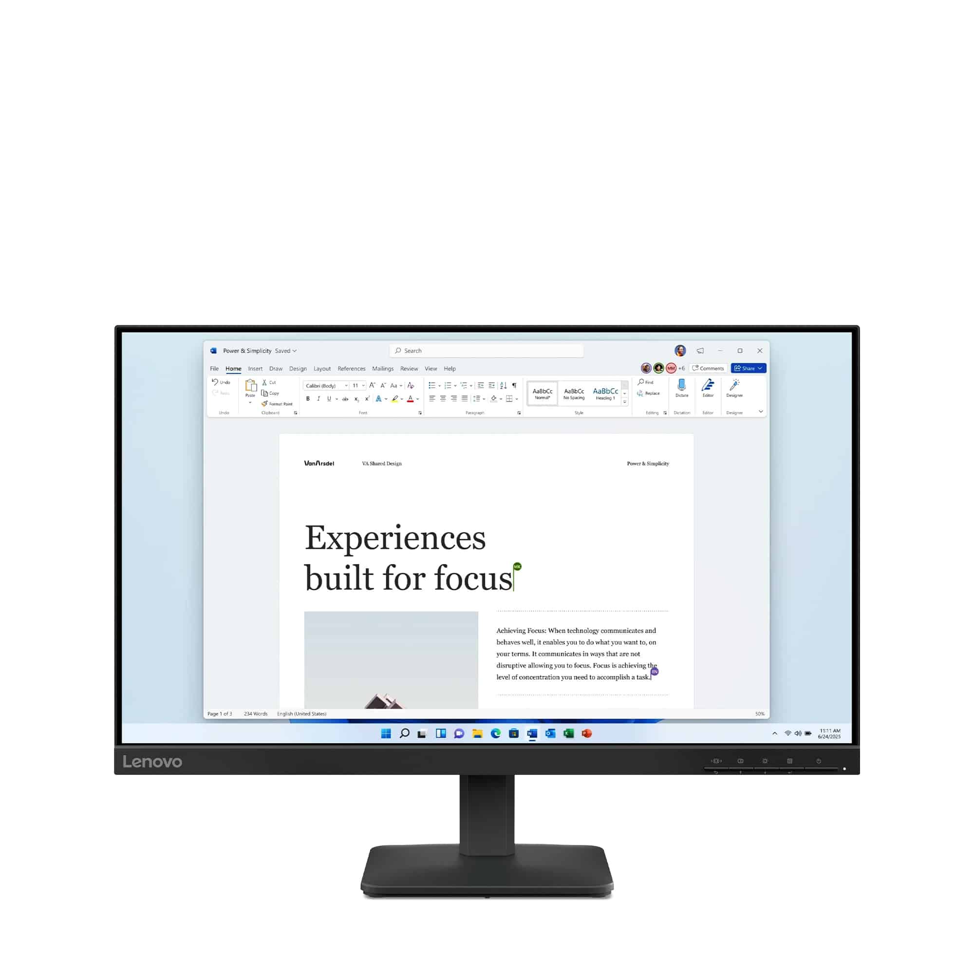 Lenovo L24-4e computer monitor 60,5 cm (23.8") 1920 x 1080 Pixels Full HD LCD Zwart