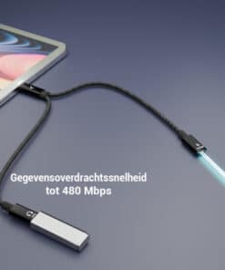 i-tec USB-C Cable Splitter Audio/Data + Power Delivery 100W - Afbeelding 3