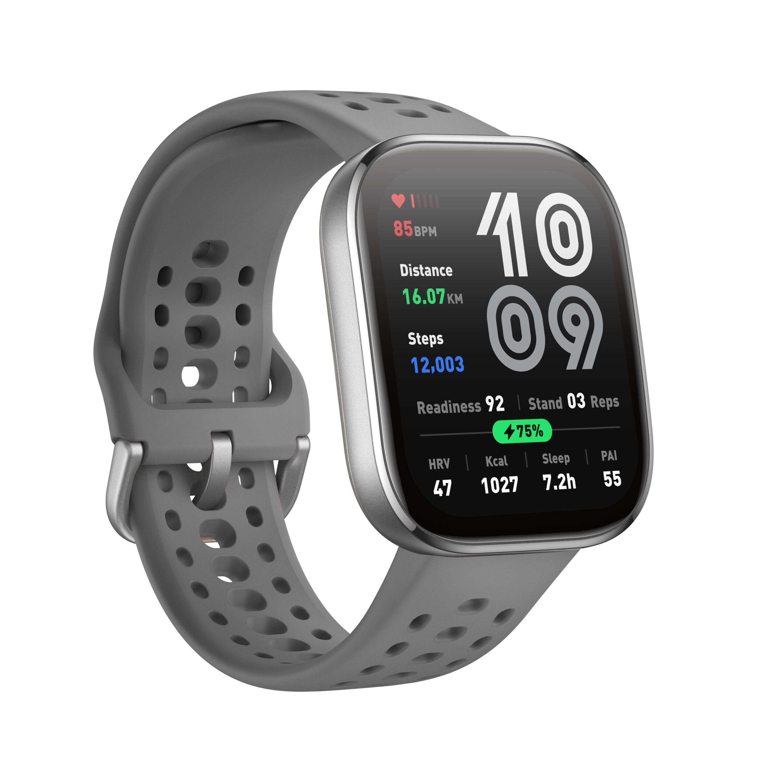 Amazfit Bip 6 Charcoal 5 cm (1.97") AMOLED Digitaal 390 x 450 Pixels Touchscreen Zilver GPS - Afbeelding 3