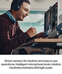 HP Poly Voyager Focus 2 Microsoft Teams Certified USB-C-C Headset +USB-C/A Adapter +Charging Stand