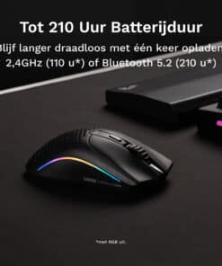 Glorious Gaming Model O 2 Mini Wireless muis Gamen Rechtshandig RF-draadloos + Bluetooth Optisch 26000 DPI - Afbeelding 5