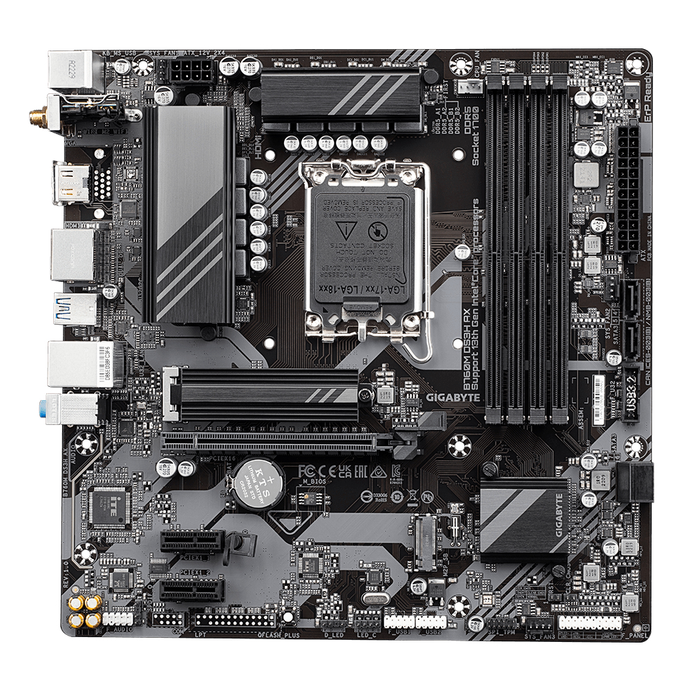 GIGABYTE B760M DS3H AX moederbord Intel B760 Express LGA 1700 micro ATX - Afbeelding 3