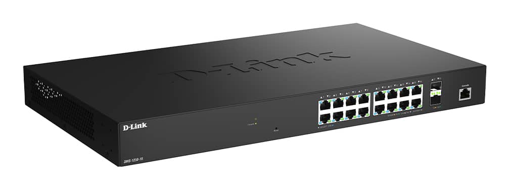 D-Link DMS-1250-18/E netwerk-switch Managed L2 2.5G Ethernet (100/1000/2500) Zwart - Afbeelding 2