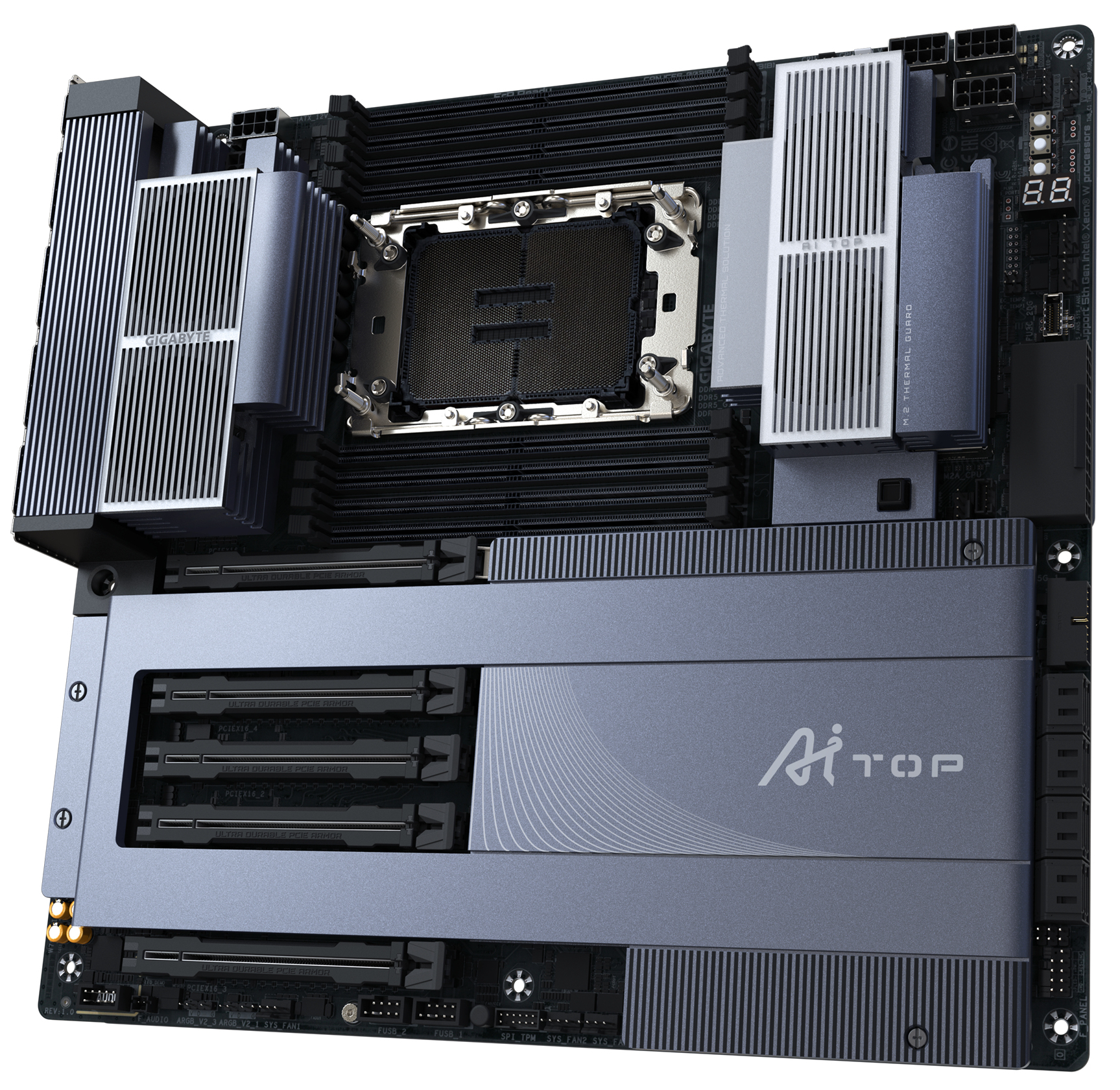 GIGABYTE W790 AI TOP moederbord Intel W790 LGA 4677 (Socket E) Verlengd ATX - Afbeelding 5