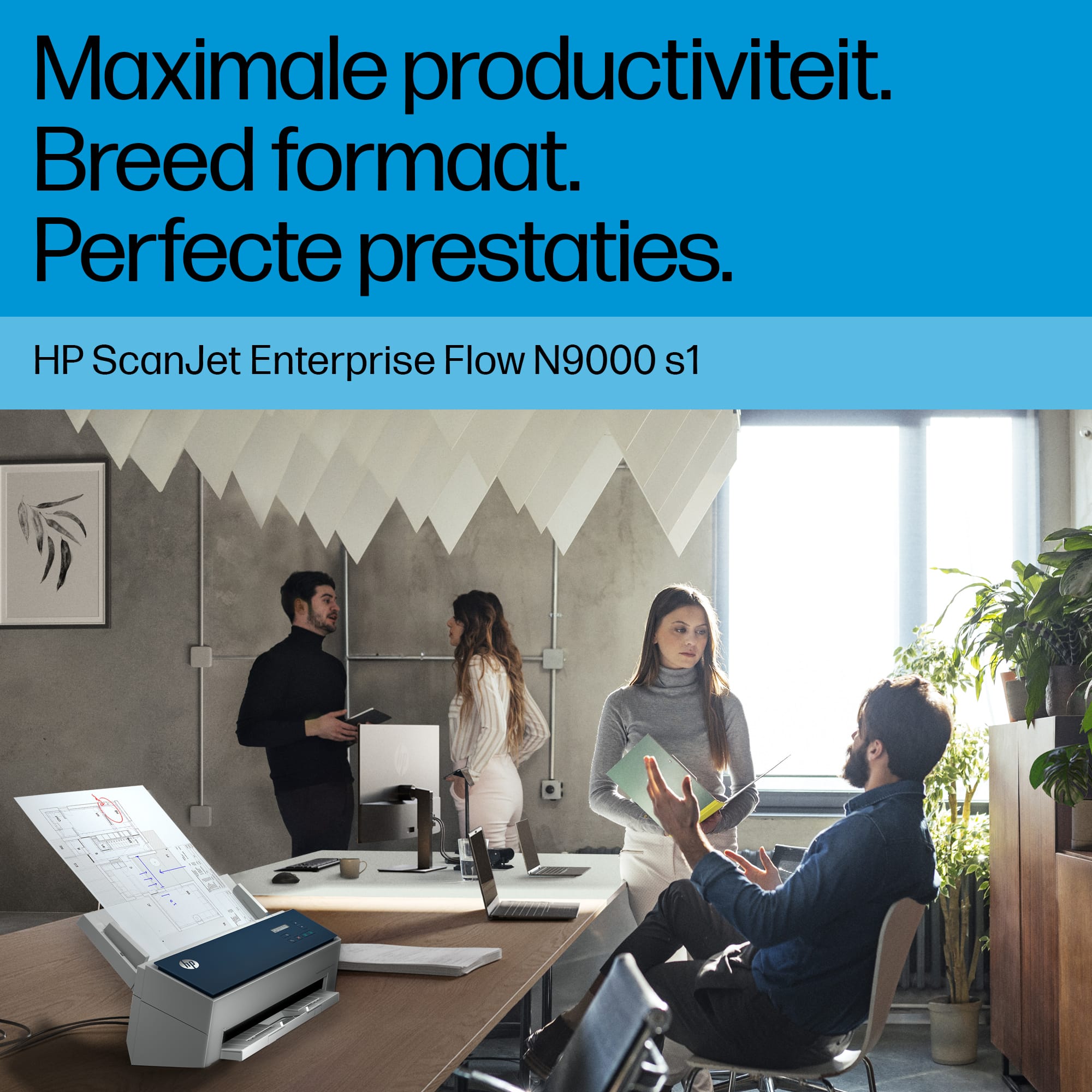 HP ScanJet Enterprise Flow 9000 s1 Paginascanner 600 x 600 DPI A3 Blauw, Wit - Afbeelding 5
