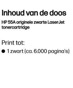 HP 55A originele zwarte LaserJet tonercartridge - Afbeelding 3