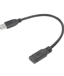 ACT USB Type-A male naar USB Type-C female adapterkabel 0,2m
