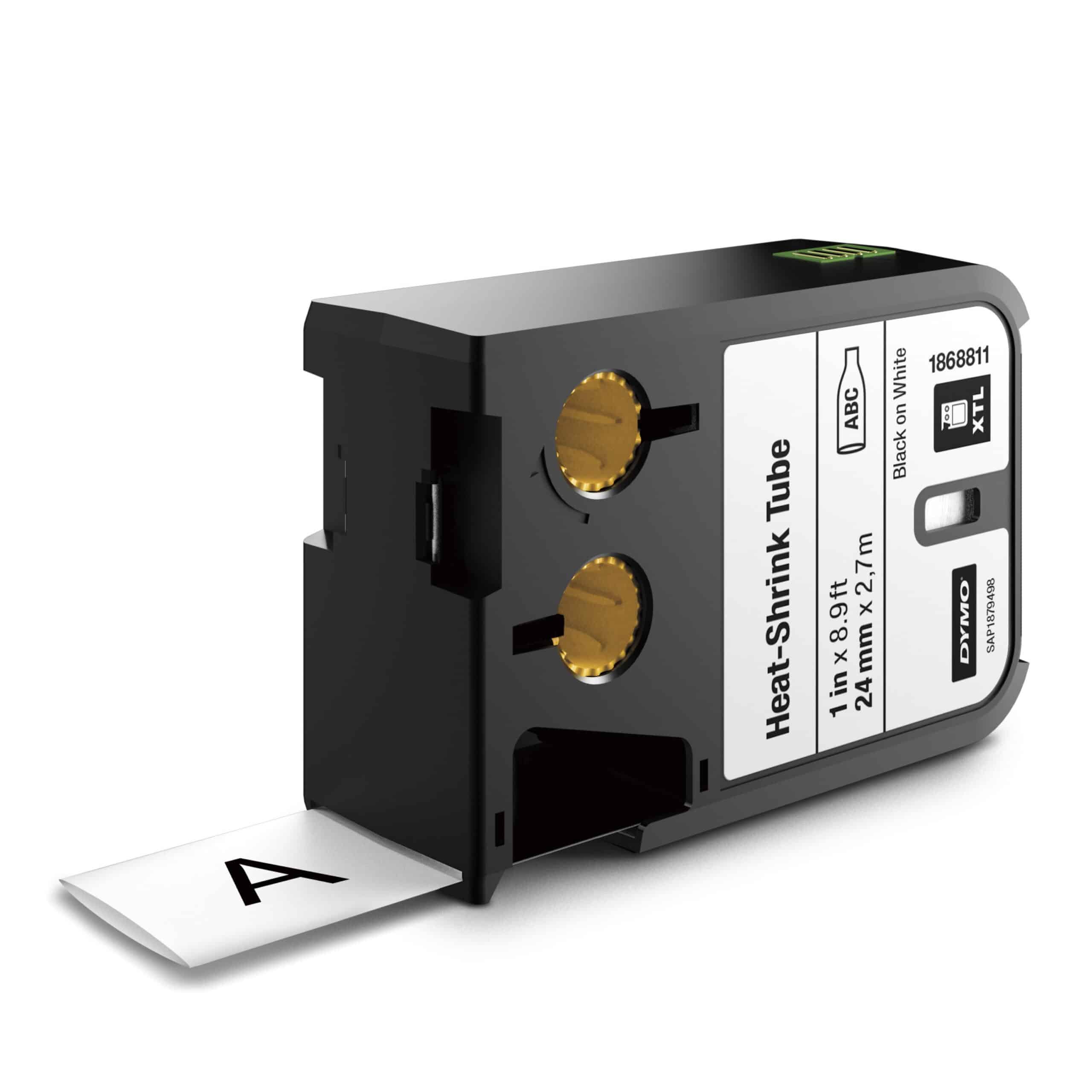 DYMO XTL krimpkouslabels | 24 mm x 2,7 m | zwart op wit
