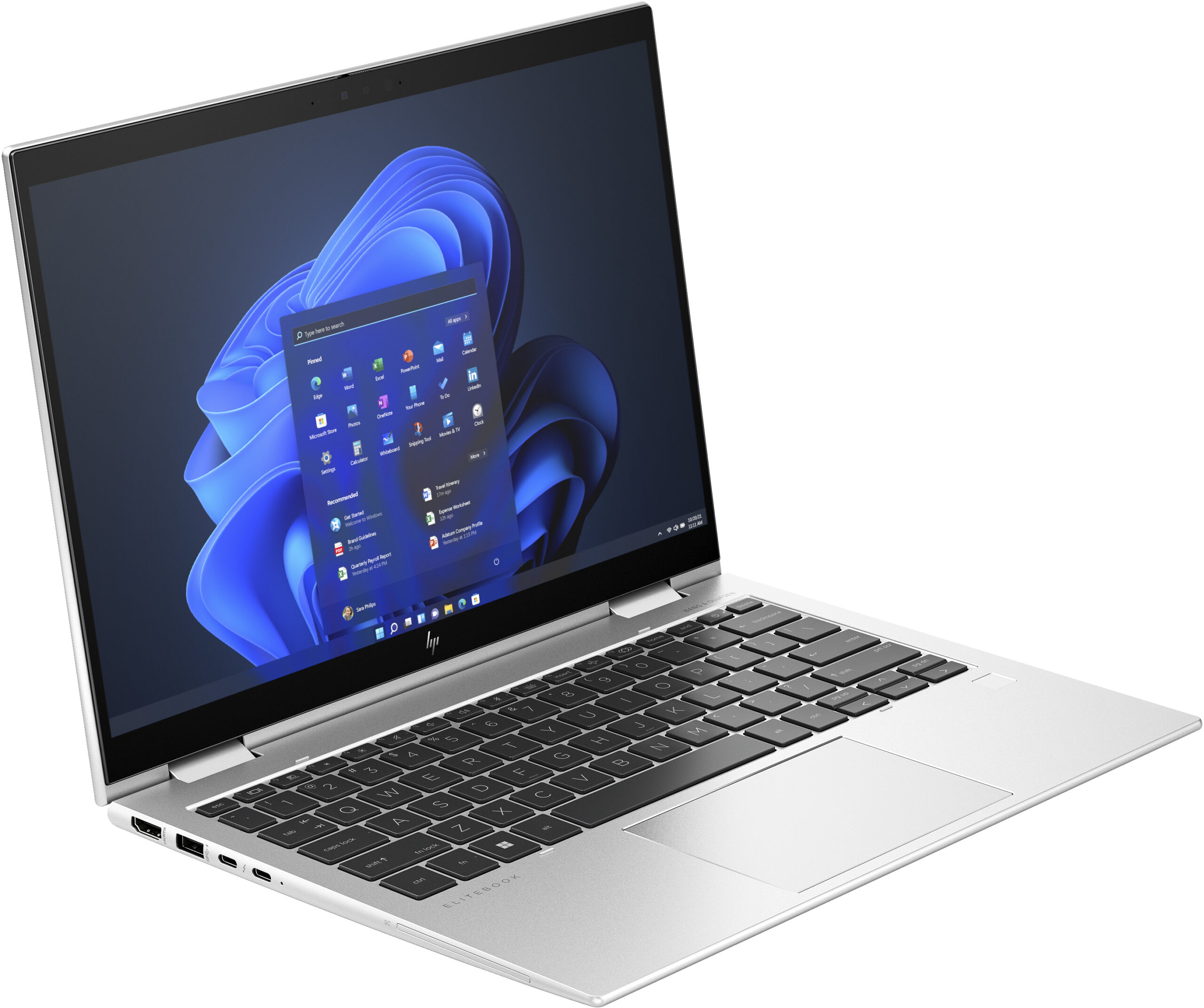 HP Elite x360 830 G10 Intel® Core™ i7 i7-1355U Hybride (2-in-1) 33,8 cm (13.3") Touchscreen WUXGA 16 GB LPDDR5-SDRAM 512 GB SSD Wi-Fi 6E (802.11ax) Windows 11 Pro Zilver - Afbeelding 3