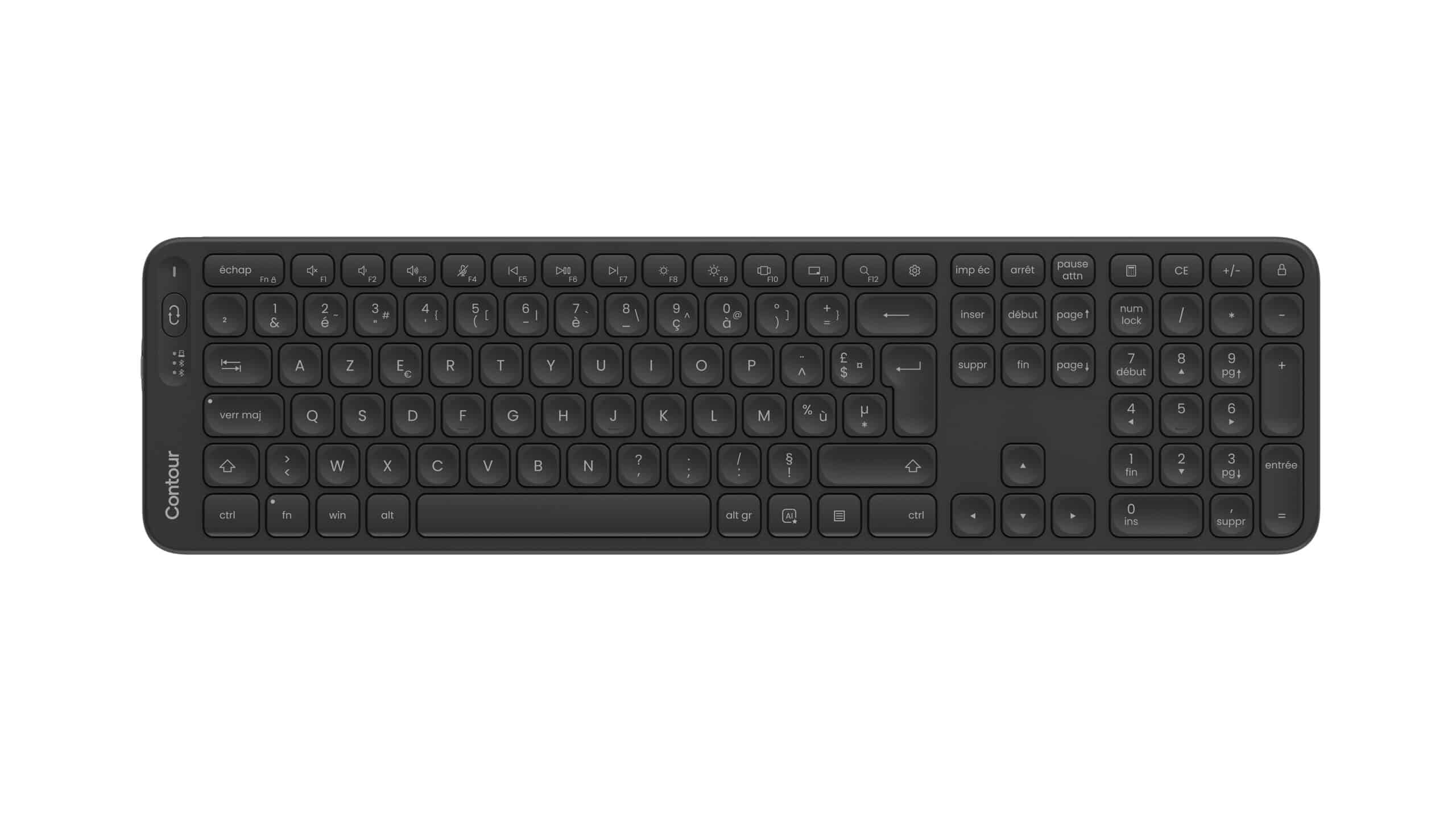 Contour Design Balance toetsenbord Kantoor RF-draadloos + Bluetooth AZERTY Frans Zwart
