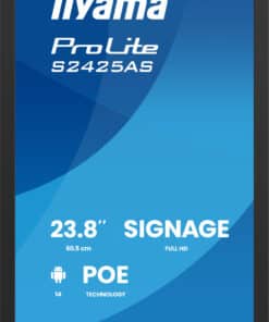 iiyama ProLite S2425AS-B1P Digitale signage flatscreen 60,5 cm (23.8") LCD Wifi 500 cd/m² Full HD Zwart Type processor Android 24/7 - Afbeelding 2