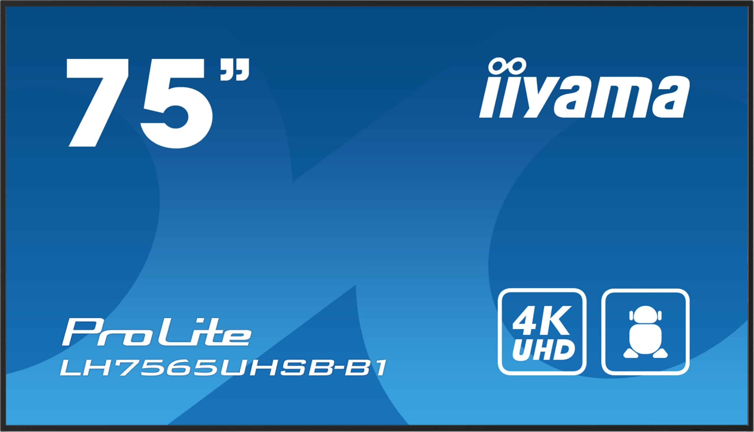 iiyama LH7565UHSB-B1 beeldkrant Kiosk-ontwerp 189,2 cm (74.5") LED Wifi 800 cd/m² 4K Ultra HD Zwart Type processor Android 11 24/7 - Afbeelding 2