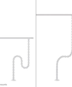 Neomounts ADS06-132WH Cable spine universal cable guide, magnetic fixture, Desk, Plastic, White