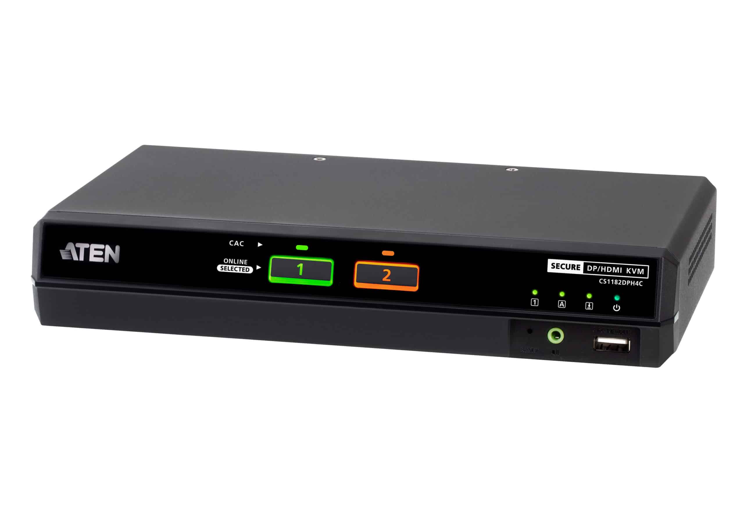 ATEN 2-poorts USB 5K DisplayPort/HDMI universele beveiligde KVM-switch met CAC (PSD PP v4.0-compatibel)