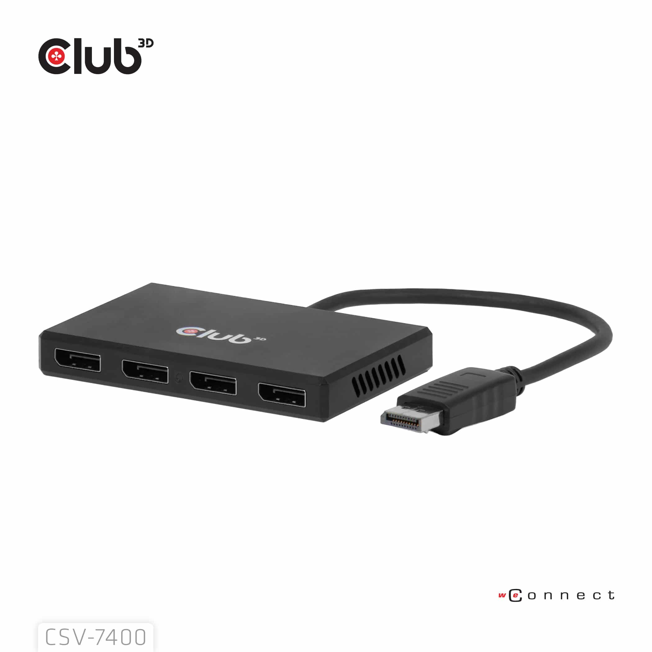 CLUB3D Quad DisplayPort Hub – 4 x 4K Resolution @ 30Hz, MST Support - Afbeelding 5