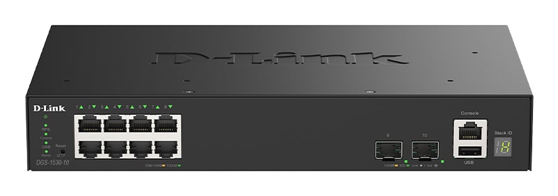 D-Link DGS-1530-10 Managed L2 Gigabit Ethernet (10/100/1000) Zwart - Afbeelding 2
