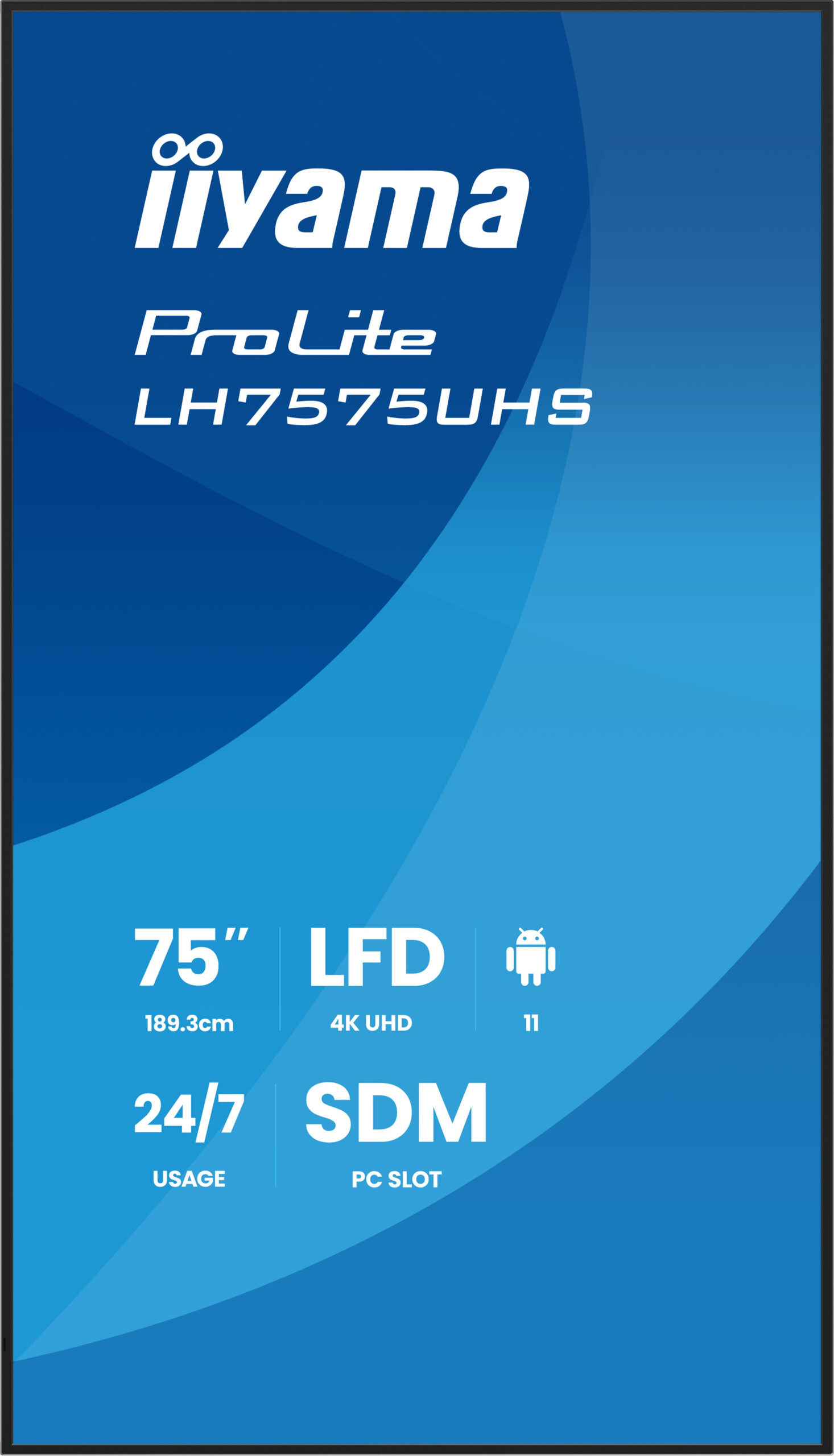 iiyama LH7575UHS-B2AG beeldkrant Digitale signage flatscreen 190,5 cm (75") LCD Wifi 500 cd/m² 4K Ultra HD Zwart Type processor Android 11 24/7 - Afbeelding 3