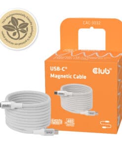 CLUB3D CLUB 3D USB-C Magnetic-Coil kabel Wit - Afbeelding 7