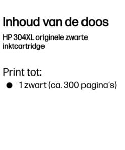 HP 304XL originele zwarte inktcartridge - Afbeelding 2