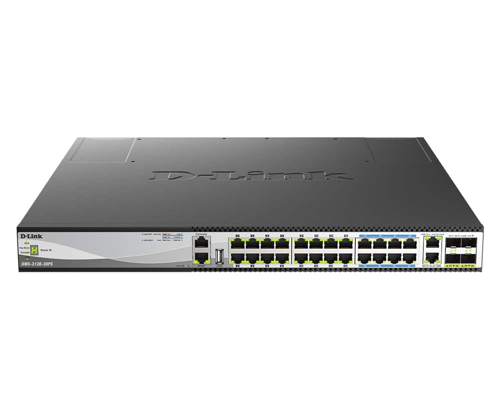 D-Link DMS-3130-30PS netwerk-switch Managed L3 2.5G Ethernet (100/1000/2500) Power over Ethernet (PoE) 1U Zwart