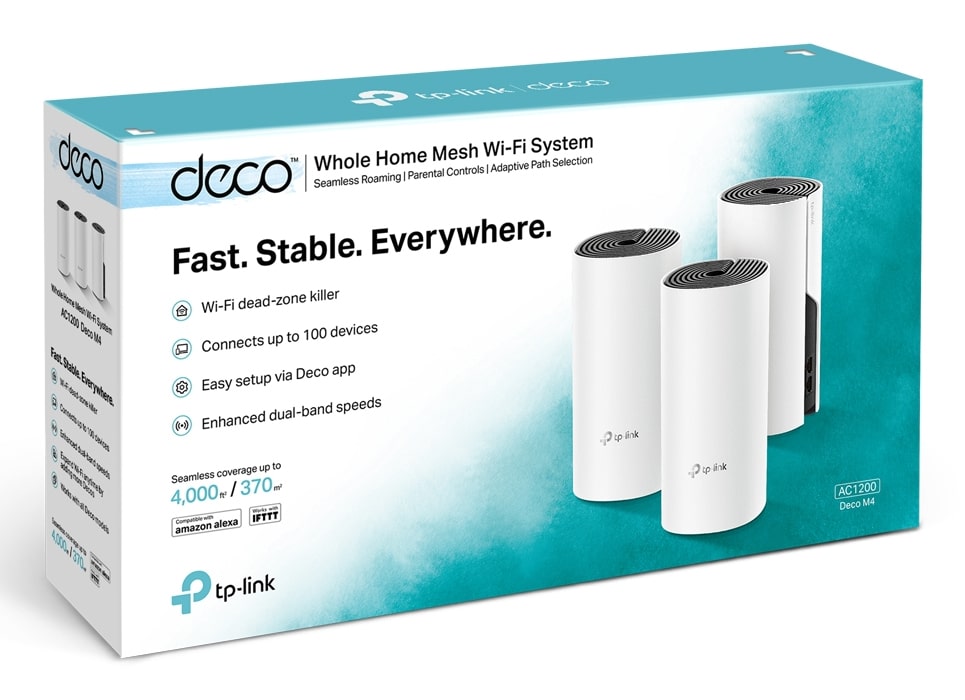 TP-Link Deco M4(3-pack) Dual-band (2.4 GHz / 5 GHz) Wi-Fi 5 (802.11ac) Wit 2 Intern - Afbeelding 5