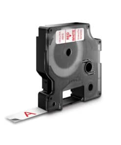 DYMO originele D1 labels | Rode Tekst op Wit Label | 12 mm x 7 m | zelfklevende etiketten voor de LabelManager labelprinter | gemaakt in Europa - Afbeelding 7