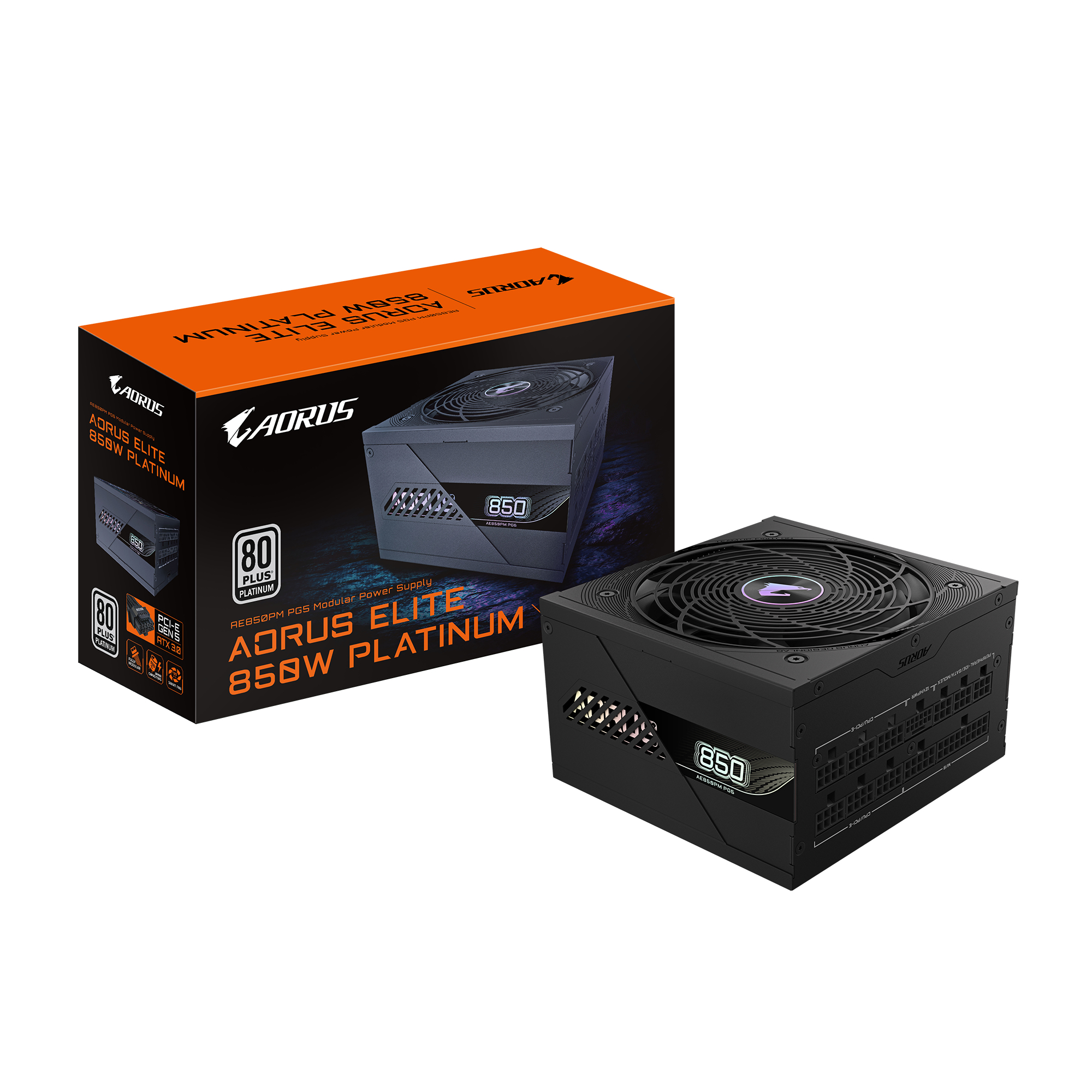GIGABYTE AORUS ELITE P850W power supply unit 850 W 20+4 pin ATX ATX Zwart