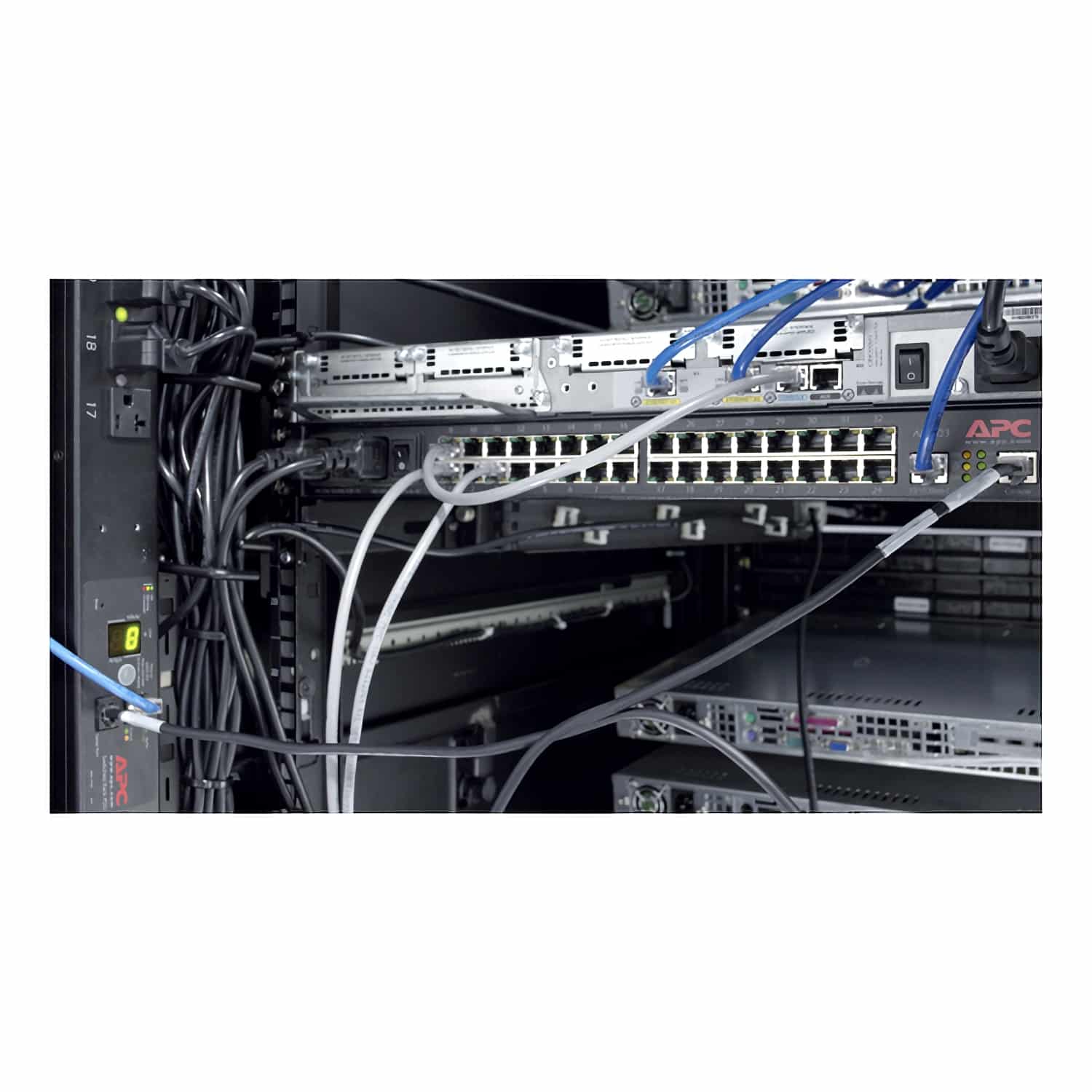 APC Verticale kabelorganizer, 8 kabelringen, nul U - Afbeelding 3