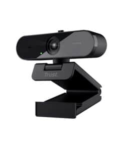 Trust TW‑200 Full HD Webcam – webcam – business model - met groothoeklens en privacyfilter – Zwart
