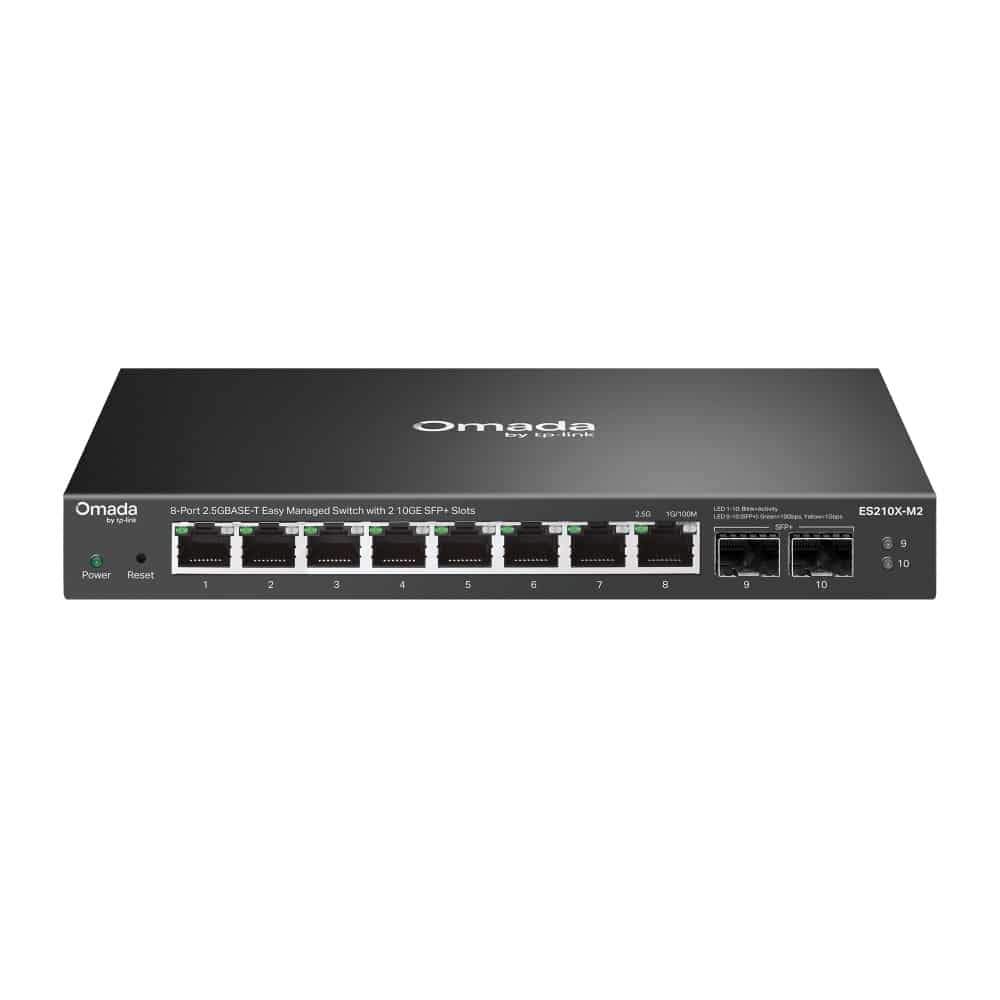 TP-Link ES210X-M2 netwerk-switch Managed 2.5G Ethernet (100/1000/2500) Bureaublad-/wandmontage Zwart