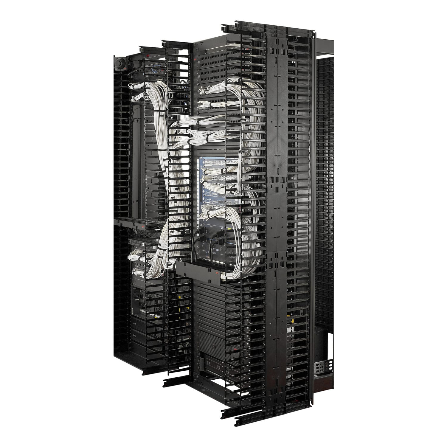 APC Valueline, verticale kabelmanager voor 2 & 4-stijls racks, 84"H X 12"B, enkelzijdig met deur - Afbeelding 6