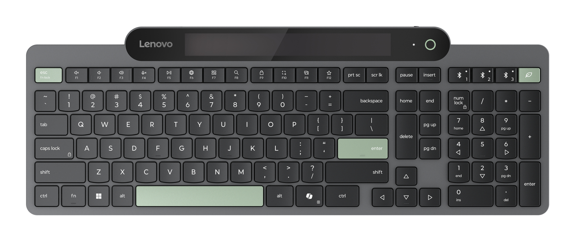 Lenovo 4Y41R69515 toetsenbord Thuis/Werk Bluetooth Belgisch, Frans Zwart, Groen