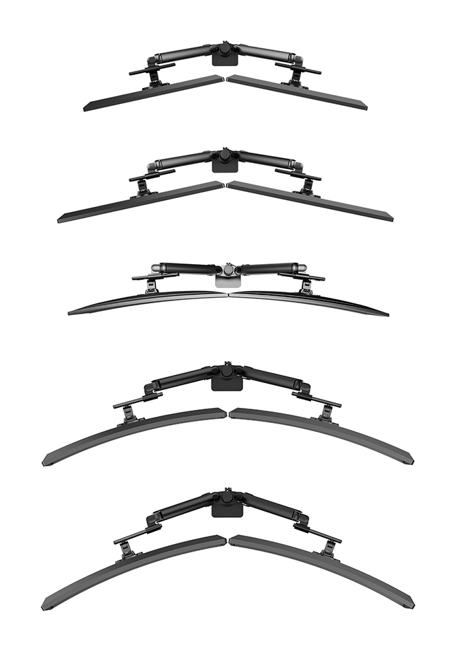 Neomounts DS65S-950BL2 Desk monitor arm, Clamp/Grommet, 24" - 34", Height adjustme - Afbeelding 2