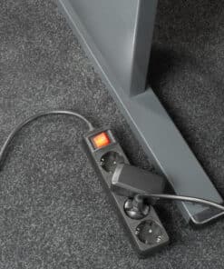 ACT Stekkerdoos met lichtgevende schakelaar, 4 sockets, 2 m, zwart Netwerkkabel - Afbeelding 4