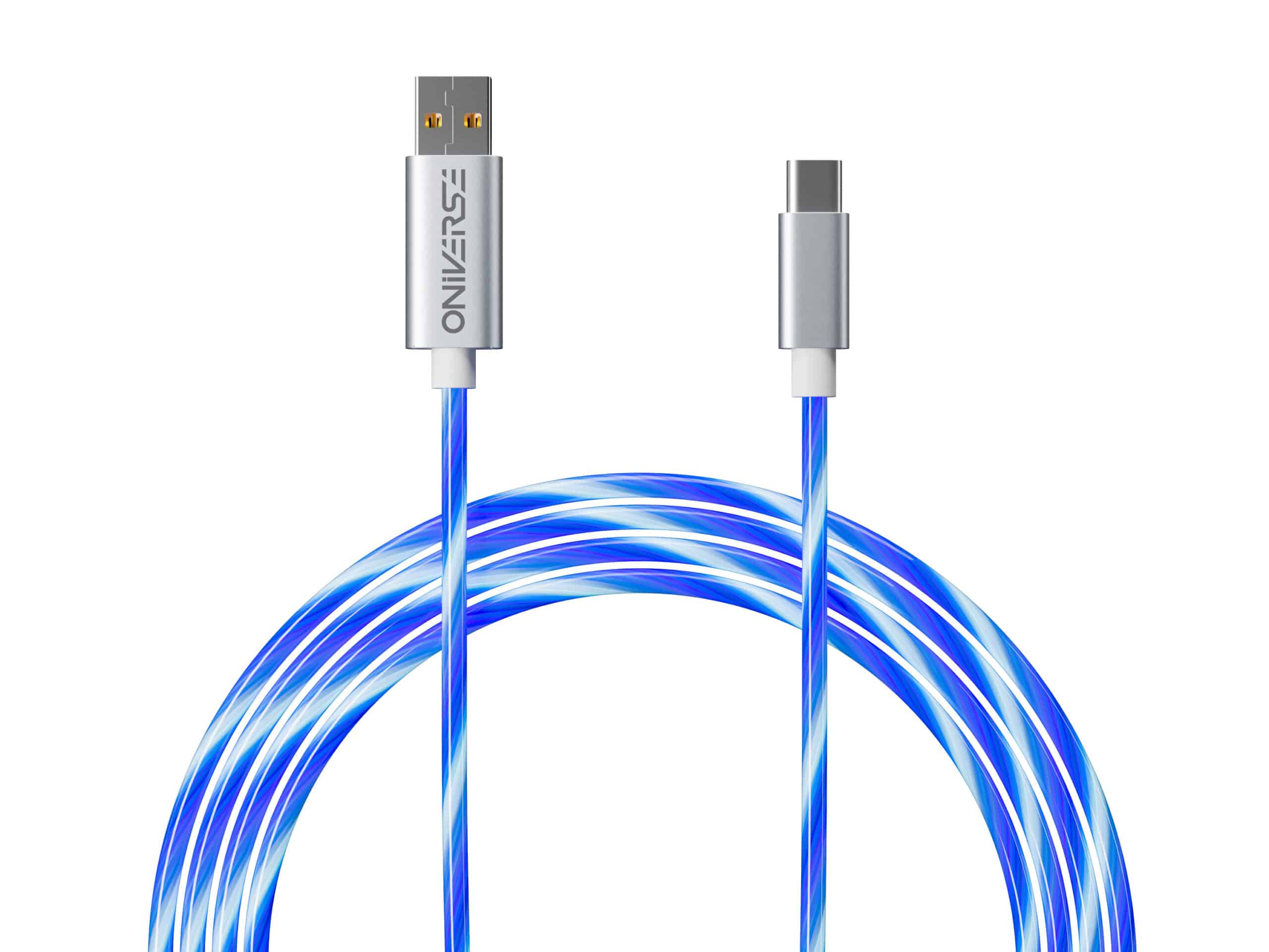 Oniverse ONICAB1-TYPEC2-WHT USB-kabel 2 m Micro-USB A USB C Wit