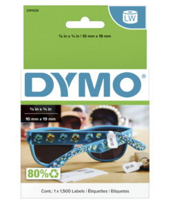 DYMO Authentieke LW 2-Up Prijskaartlabels | 10 mm x 19 mm | Labels voor LabelWriter-labelprinters | 1 rol met 1500 prijskaartstickers