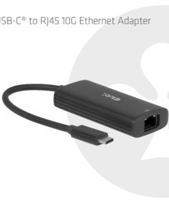CLUB3D USB-C naar RJ45 10G Ethernet-adapter M/V - Afbeelding 2