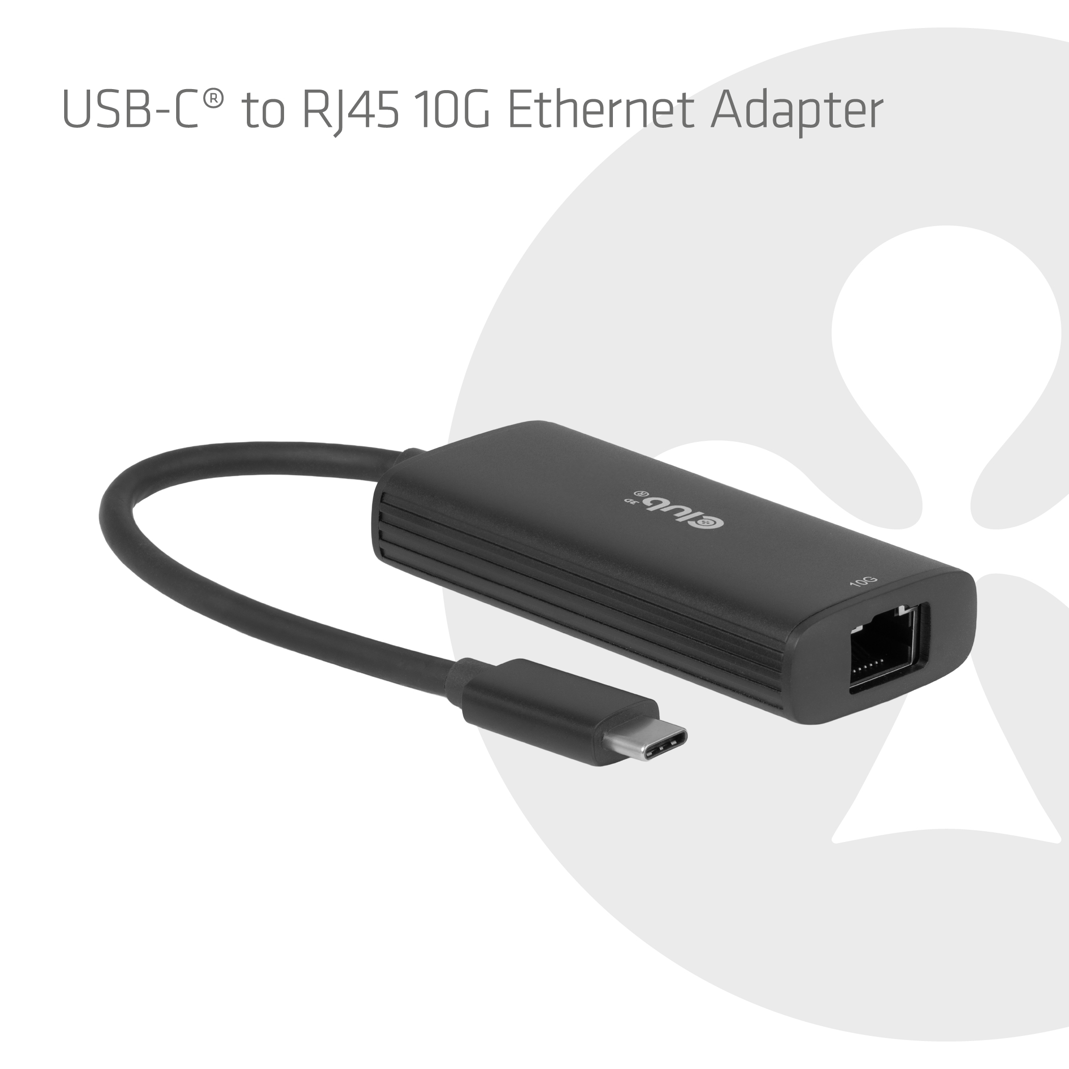 CLUB3D USB-C® naar RJ45 10G Ethernet-adapter M/V - Afbeelding 2