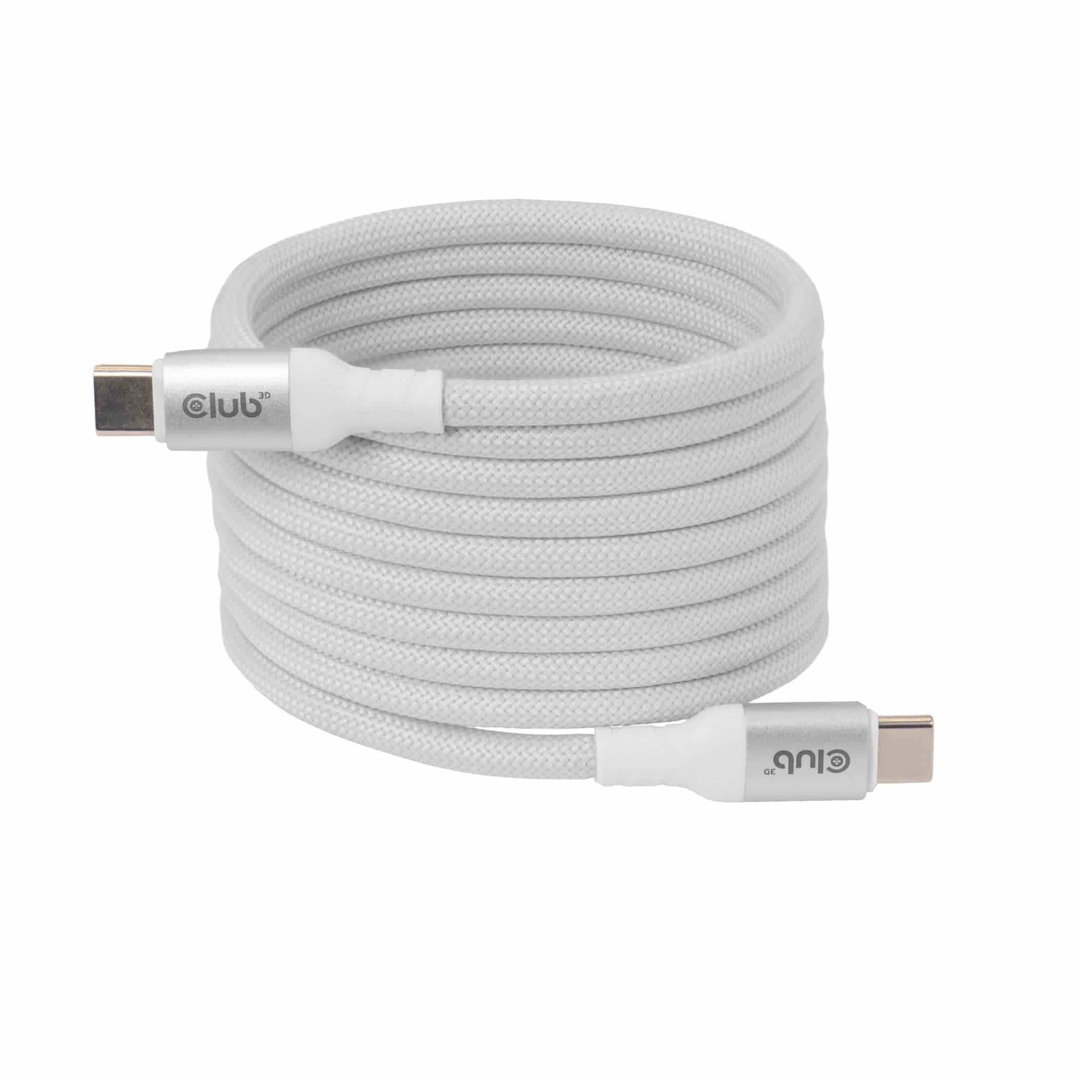 CLUB3D CLUB 3D USB-C Magnetic-Coil kabel Wit