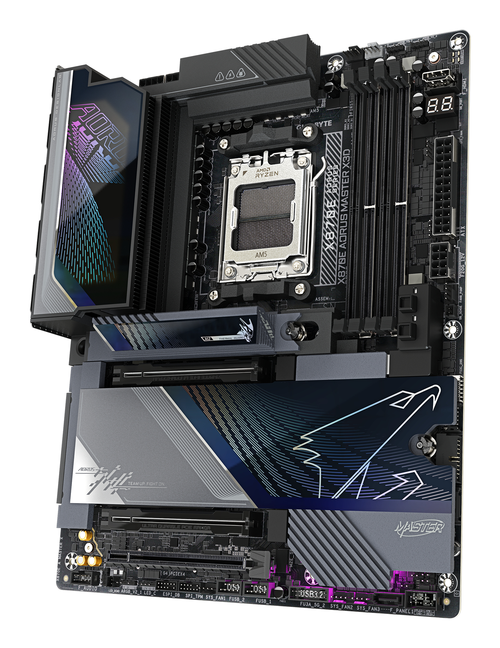 Gigabyte X870E A MASTER X X870E AORUS MASTER X3D, ATX, AMD AM5, DDR5, 10 Gbe, Wi-Fi 7, USB 4, PCIe 5 - Afbeelding 5