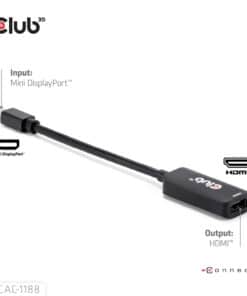 CLUB3D Mini DisplayPort™ 1.4 to HDMI™ 8K60Hz M/F Adapter - Afbeelding 5