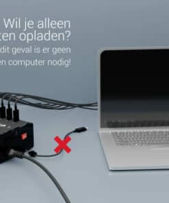 i-tec USB-C/USB-A Metal Charging + data HUB, 15W per port, 20x USB-C - Afbeelding 4