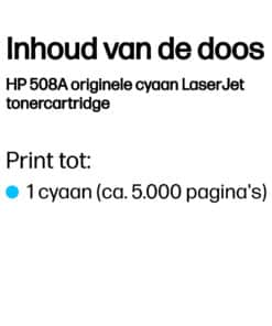 HP 508A originele cyaan LaserJet tonercartridge - Afbeelding 2