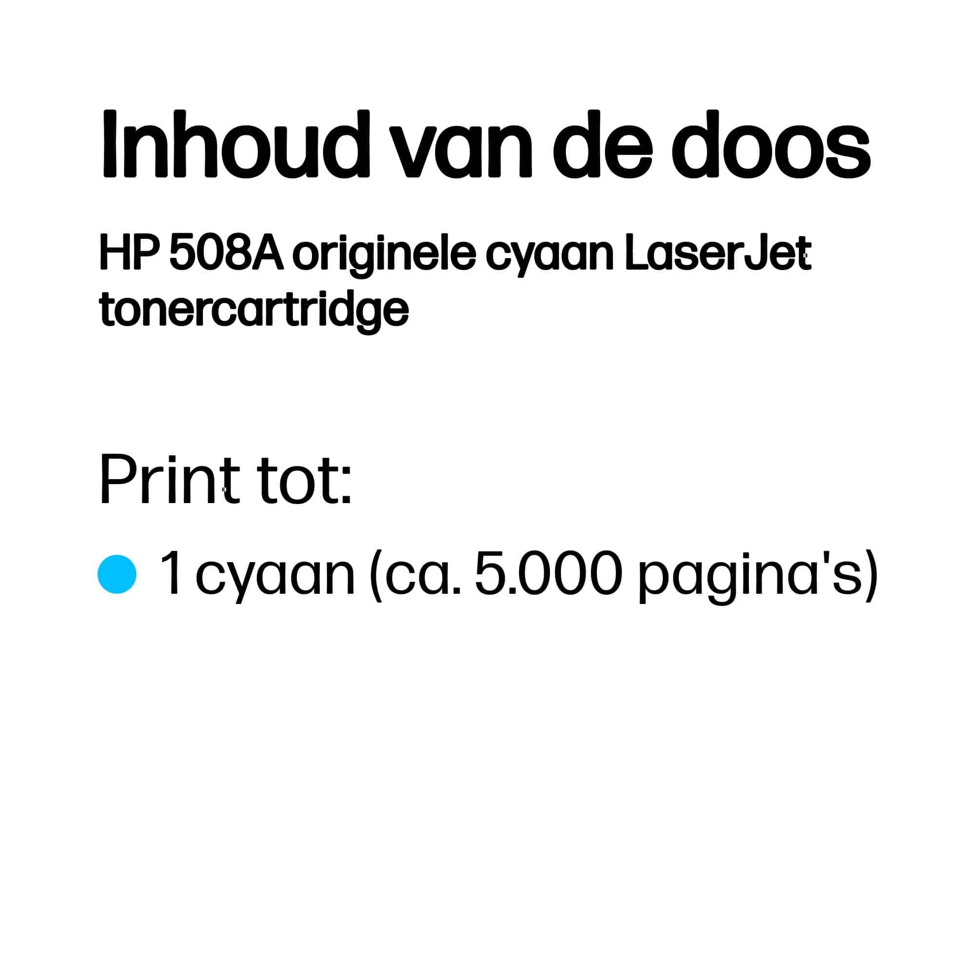 HP 508A originele cyaan LaserJet tonercartridge - Afbeelding 2