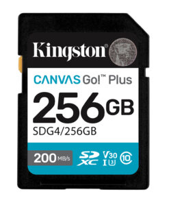 Kingston Technology Canvas Go! Plus 256GB SDXC Canvas Go Plus Gen4 200MB/s C10 UHS-I U3 V30