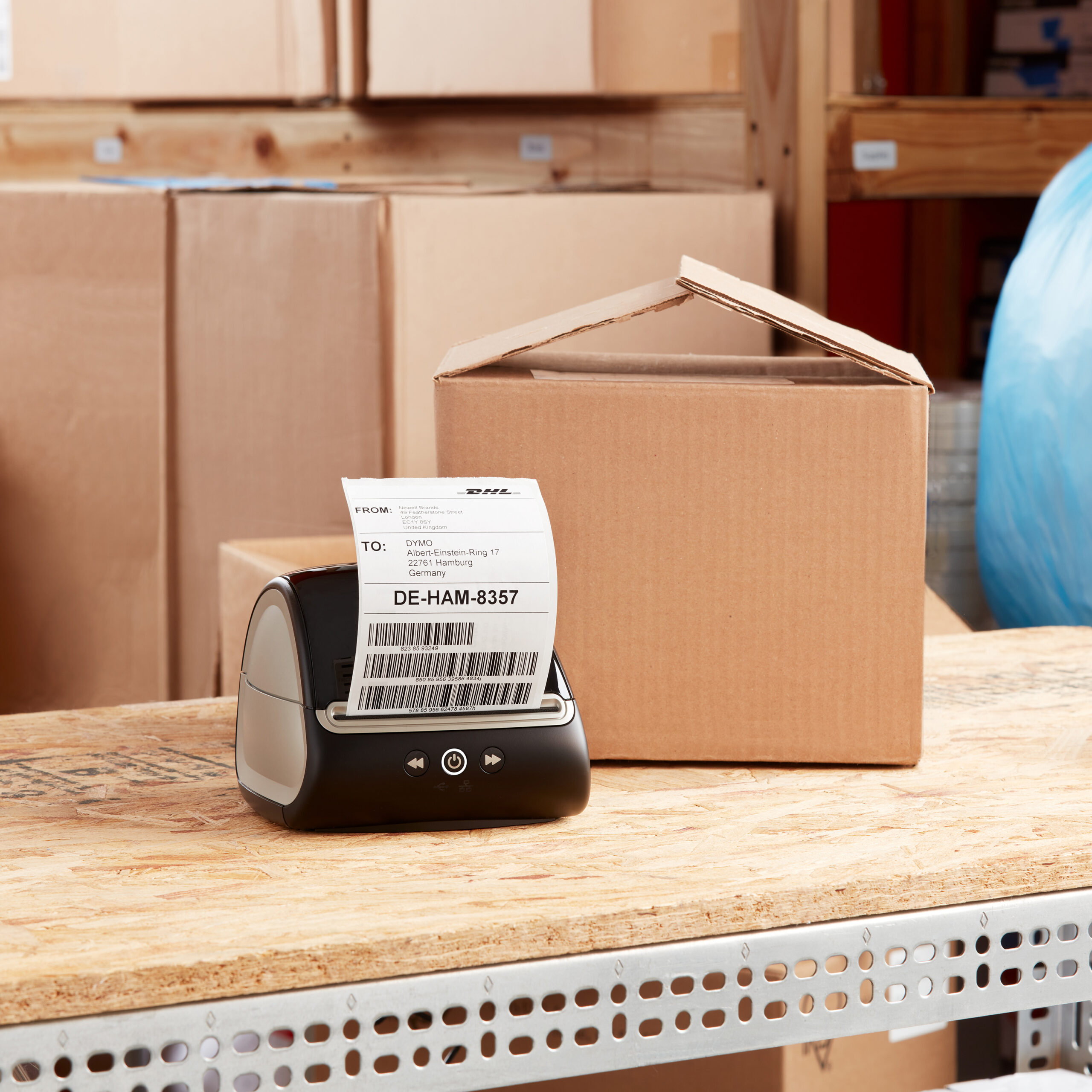 DYMO originele LabelWriter DHL labels voor hoge capaciteit | 102 mm x 210 mm| 140 postlabels | zelfklevende etiketten voor de LabelWriter 4XL/5XL labelprinters - Afbeelding 4