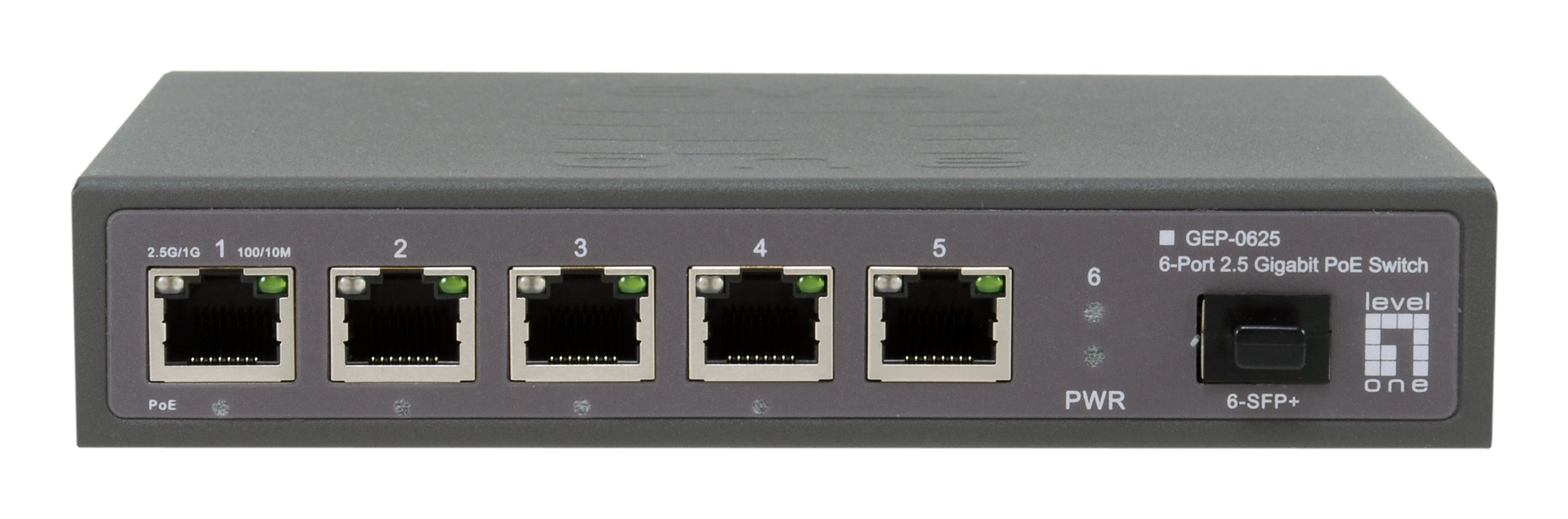 LevelOne GEP-0625 netwerk-switch Unmanaged 2.5G Ethernet (100/1000/2500) Power over Ethernet (PoE) Zwart - Afbeelding 2